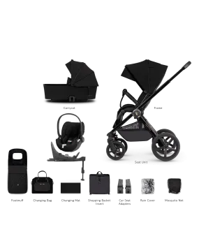 Venicci 3 in 1 Tinum UPLINE Cloud T Travel System - All Black