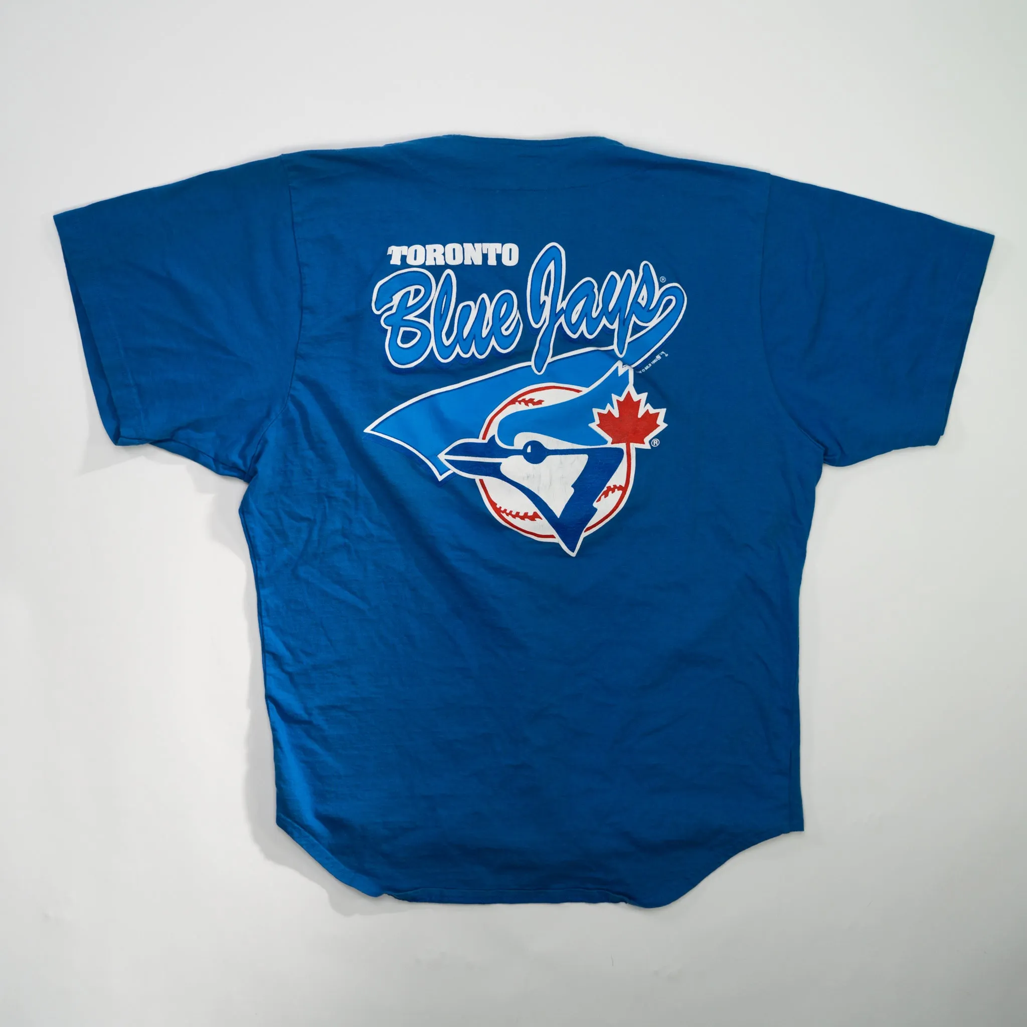 Vintage '92 Toronto Blue Jays Cotton Baseball Button Up (L)