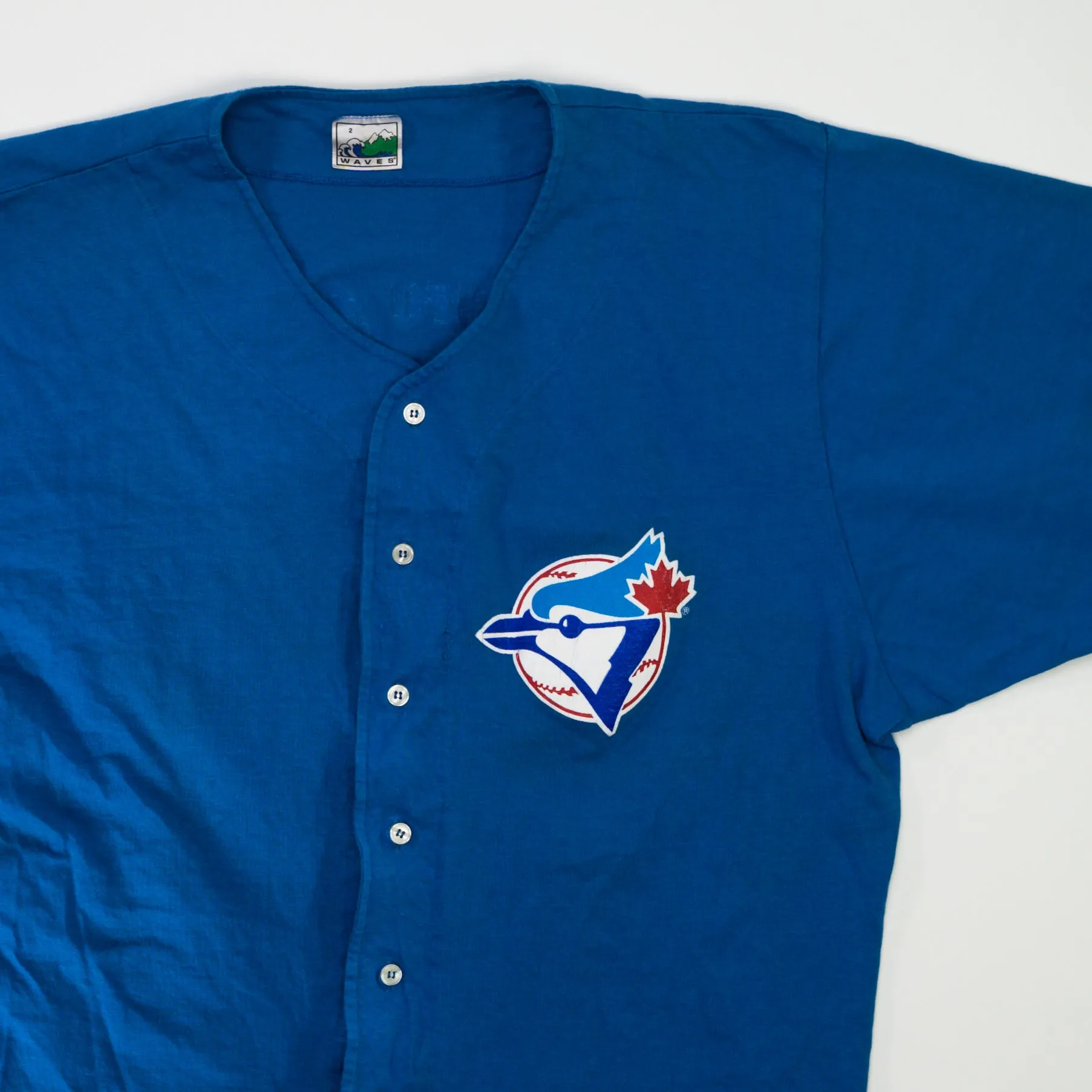 Vintage '92 Toronto Blue Jays Cotton Baseball Button Up (L)