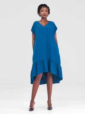 Vivo Asha Drop Shoulder Knee Length Dress - Ocean Depths