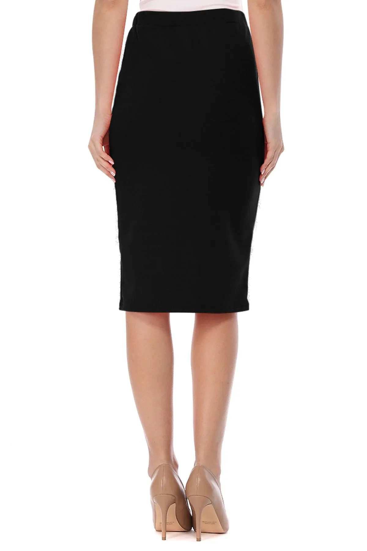 Women's Casual High Waist Stretch Pencil Skirt(Pack of 2)