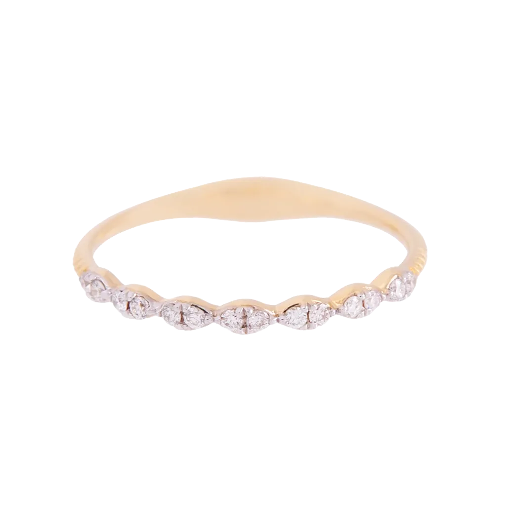 Yellow Gold Diamond Marquise Band